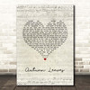Ed Sheeran Autumn Leaves Script Heart Song Lyric Print