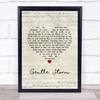 Elbow Gentle Storm Script Heart Song Lyric Print