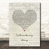 Emeli Sandé Extraordinary Being Script Heart Song Lyric Print