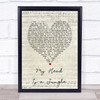 Emma Louise, Wankelmut My Head Is a Jungle Script Heart Song Lyric Print