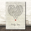 Alistair griffin Only You Script Heart Song Lyric Print