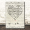 Goo Goo Dolls Black Balloon Script Heart Song Lyric Print