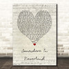All Time Low Somewhere in Neverland Script Heart Song Lyric Print