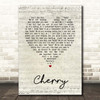 Harry Styles Cherry Script Heart Song Lyric Print