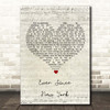 Harry Styles Ever Since New York Script Heart Song Lyric Print