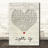 Harry Styles Lights Up Script Heart Song Lyric Print