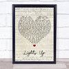 Harry Styles Lights Up Script Heart Song Lyric Print