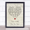 Helen Forrest Time Waits For No One Script Heart Song Lyric Print