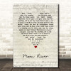 Henry Mancini Moon River Script Heart Song Lyric Print