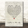 Ian Van Dahl Castles in the Sky Script Heart Song Lyric Print