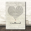 Jack Garratt Weathered Script Heart Song Lyric Print