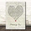 James Moving On Script Heart Song Lyric Print