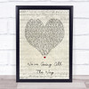 Jeffrey Osborne We're Going All The Way Script Heart Song Lyric Print
