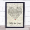 Jennifer Smestad Half the Man Script Heart Song Lyric Print