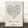 Johnny Cash Folsom Prison Blues Script Heart Song Lyric Print