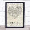 Jon McLaughlin Before You Script Heart Song Lyric Print