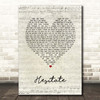 Jonas Brothers Hesitate Script Heart Song Lyric Print