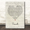 Jonny Lang Touch Script Heart Song Lyric Print