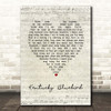 Keith Whitley Kentucky Bluebird Script Heart Song Lyric Print