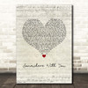 Kenny Chesney Somewhere With You Script Heart Song Lyric Print
