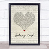 Kid Rock Johnny Cash Script Heart Song Lyric Print