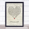Kygo Permanent Script Heart Song Lyric Print