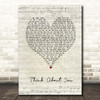 Kygo Think About You Script Heart Song Lyric Print