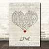 Lil XXEL LMK Script Heart Song Lyric Print