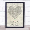 Linkin Park Waiting For The End Script Heart Song Lyric Print