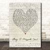Lisa Loeb Stay (I Missed You) Script Heart Song Lyric Print
