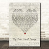 Lit My Own Worst Enemy Script Heart Song Lyric Print