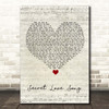 Little Mix Secret Love Song Script Heart Song Lyric Print