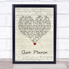 Marian Anderson Ave Maria Script Heart Song Lyric Print