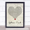 Mark Ronson Uptown Funk Script Heart Song Lyric Print