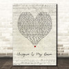 Matisyahu Unique Is My Dove Script Heart Song Lyric Print
