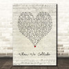 Matt Cardle When We Collide Script Heart Song Lyric Print