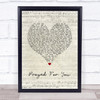Matt Stell Prayed For You Script Heart Song Lyric Print