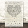 Meat Loaf I'd Lie For You (And That's The Truth) Script Heart Song Lyric Print