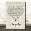 Robin Thicke Angels Script Heart Song Lyric Wall Art Print