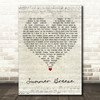 Seals & Crofts Summer Breeze Script Heart Song Lyric Wall Art Print