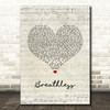Shayne Ward Breathless Script Heart Song Lyric Wall Art Print