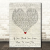 Smokie If You Think You Know How To Love Me Script Heart Song Lyric Wall Art Print