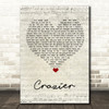 Taylor Swift Crazier Script Heart Song Lyric Wall Art Print