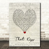 The Courteeners That Kiss Script Heart Song Lyric Wall Art Print