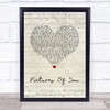 The Cure Pictures Of You Script Heart Song Lyric Wall Art Print