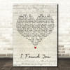 benny blanco & Calvin Harris I Found You Script Heart Song Lyric Wall Art Print