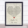 The Fratellis Whistle For The Choir Script Heart Song Lyric Wall Art Print