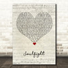 The Revivalists Soulfight Script Heart Song Lyric Wall Art Print