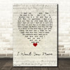 The Saw Doctors I Want You More Script Heart Song Lyric Wall Art Print