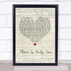 The XCERTS There Is Only You Script Heart Song Lyric Wall Art Print